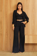 [PAGUE 1 LEVE 2] Calça Modeladora Pantalona 100% Linho Premium
