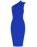 Vestido Midi Nashville de Um Ombro Só